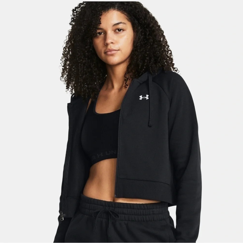 NWT Women's UA Rival Fleece Crop Full-Zip